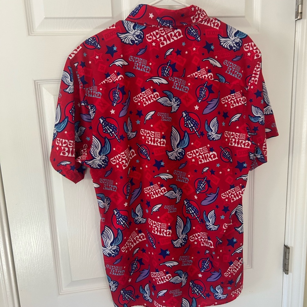 DIXXON Men's Size Medium “Give ‘em the Bird” Party Shirt Like New. - Picture 3 of 3